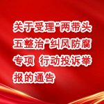 南岳区纪委监委公布“两带头五整治”纠风防腐专项行动监督举报方式